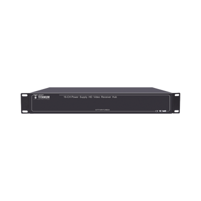 (SOLO RECEPTOR) TRANSCEPTOR ACTIVO DE 16 CANALES / VIDEO+PODER en un solo Cable UTP / 150 metros en 4K, 200 metros en 5 MP/ Envía 36 Vcc y Recibe 12 Vcc / TODO INCLUIDO PARA RACK / HD-TVI/CVI/AHD/CVBS / SIN RUIDO / INSTALACIÓN LIMPIA.