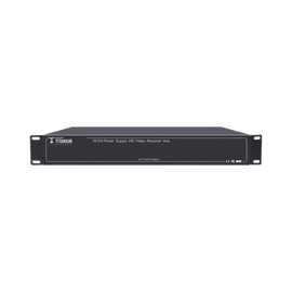 (SOLO RECEPTOR) TRANSCEPTOR ACTIVO DE 16 CANALES / VIDEO+PODER en un solo Cable UTP / 150 metros en 4K, 200 metros en 5 MP/ Envía 36 Vcc y Recibe 12 Vcc / TODO INCLUIDO PARA RACK / HD-TVI/CVI/AHD/CVBS / SIN RUIDO / INSTALACIÓN LIMPIA.