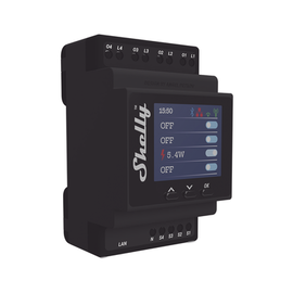 Relevador inalámbrico WIFI y Ethernet / 4 canales inteligentes / 16A por canal, 110-230 V /montaje riel DIN