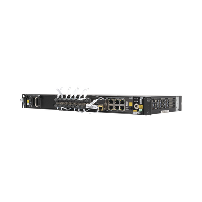 Mini OLT GPON Carrier Class con Tarjeta de Servicio de 16 puertos GPON Hasta 1024 Clientes, 16 módulos clase C+ y Fuente de CA (Corriente Alterna), 1UR