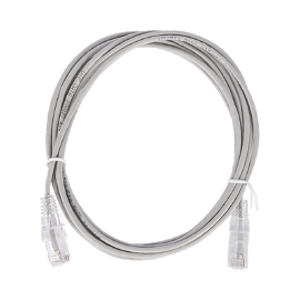 Cable de Parcheo Slim UTP Cat6 - 2 m Gris Diámetro Reducido (28 AWG)