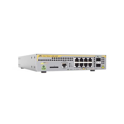 SWITCH POE+ ADMIN CAPA 3 D/8 PTOS 10/100/1000 + 2 SFP GB INCLUYE AT-RKMT-J14