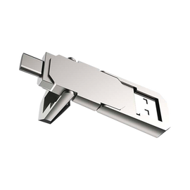 Memoria USB Dual de 128GB / USB-C y USB-A / Transferencia de Alta Velocidad / Metálica / Compatible con Dispositivos Móviles, Windows, Mac y Linux