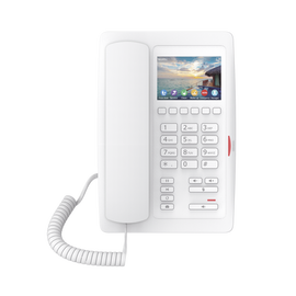 Teléfono para Hotelería, profesional de gama alta con pantalla LCD de 3.5 pulgadas a color, 6 teclas programables para servicio rápido (Hotline) PoE