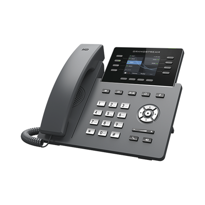 TELEFONO IP HD GRADO CARRIER GRANDSTREAM GRP2624, 4 CUENTAS SIP, 8 LINEAS, PANTALLA LCD 2.8PULGADAS (320X240PX) 2XGIGAETH, PLACA FRONTAL INTERCAMBIABLE, COMPATIBLE CON GDMS, POE 802.3AF, WIFI DUALBAND AC, BLUETOOTH, INCLUYE ADAPTADOR 12V 1A