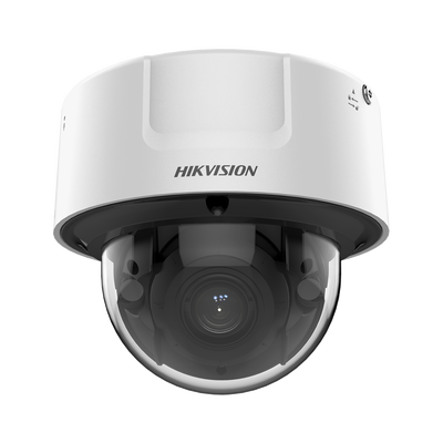 Domo IP 8 Megapixel / Lente Mot. 8 a 32 mm /  DARKFIGHTER / WDR 120 dB / IK10 / IR 30 mts / Conteo Facial / Detección Facial / Interior / PoE / Búsqueda por Atributos / Micrófono Integrado