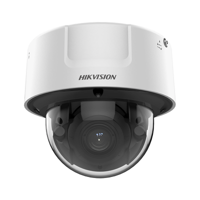 Domo IP 8 Megapixel / Lente Mot. 2.8 a 12 mm /  DARKFIGHTER / WDR 120 dB / IK10 / IR 30 mts / Conteo Facial / Detección Facial / Interior / PoE / Búsqueda por Atributos / Micrófono Integrado