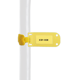 Paquete de 25 Marcadores de Identificación Autolaminados, de 33.3 x 76.2 mm, Uso Interior/Exterior, Color Amarillo