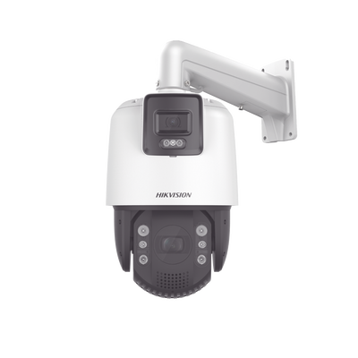PTZ IP 4 Megapixel con Cámara Panoramica 4 Megapixel / 32X Zoom / 200 mts IR / IP66 / IK10  / WDR / Hi-PoE / Entrada-Salida de Audio y Alarma / Ultra Baja Iluminación
