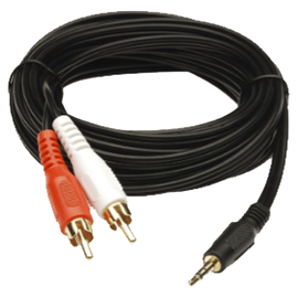 Convertidor 3.5mm Estéreo a 2 RCA Macho 1.83m | para Aplicaciones de Audio | Compatible con Amplificadores VSSL y Epcom ProAudio