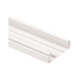 Base para canaleta T-70, de PVC rígido, con orificios perforados para montaje, 103.3 x 44.9 x 1828.8 mm, Color Blanco