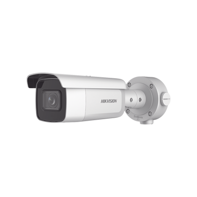 Bala IP 5 Megapixel / Lente Mot. 7 a 35 mm / 80 mts IR EXIR / Exterior IP67 / IK10 / WDR 120 dB / PoE + / Filtro de Falsas Alarmas / Videoanaliticos Integrados