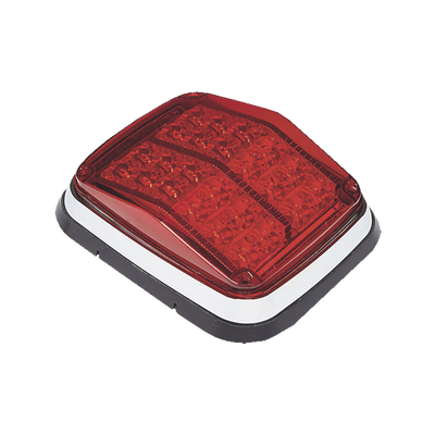 Luz de advertencia color Rojo, SAE, 12 Led, IP67