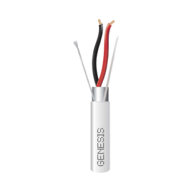 Bobina de 152 Metros de Cable / 2x16 AWG / BLINDADO / PLENUM / Color Blanco / Para Aplicaciones de Audio, Seguridad y Control