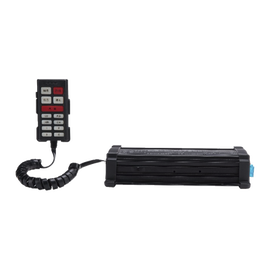 Sirena Vehicular de 100W de Potencia, Con Controlador Unimando Para Tonos, Control de 3 Salidas Auxiliares y Microfono