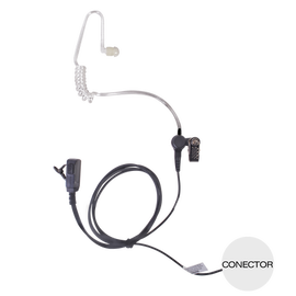 Micrófono - audífono de solapa con tubo acústico transparente para NXPOC-130