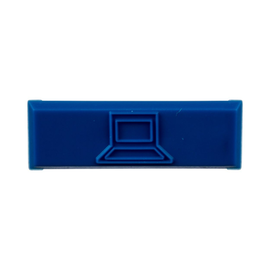 Paquete de 100 Iconos de Datos de Instalación a Presión, Para Jacks Mini-Com de Panduit, De Plástico, Color Azul