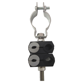 KIT de Dos Sujetadores de plastico para cuatro cables de 6 a 8 mm con todo y hardware de instalación en tubos de 1 1/4 in