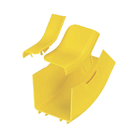 Bajada Vertical Interior de 45º con Tapa, Para uso con Canaletas 4X4 FiberRunner™, Color Amarillo