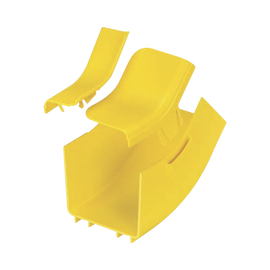 Bajada Vertical Interior de 45º con Tapa, Para uso con Canaletas 4X4 FiberRunner™, Color Amarillo