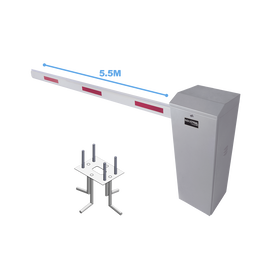 Left Vehicular Barrier Kit Gray Color with Telescopic Arm of 3.6 to 5.5 m and Anchor