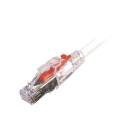 Patch Cord LockIT ™ Cat6A S/FTP, CM / LS0H, 3ft, Color Blanco, 26 AWG