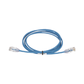 Cable de Parcheo TX6, UTP Cat6, Diámetro Reducido (28AWG), Color Azul, 6ft