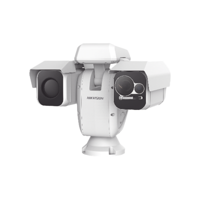 Punta de Poste IP Dual / Térmica 50 mm (384 X 288) + Óptico 40X / 800 mts IR / IP66 / Detección de Temperatura