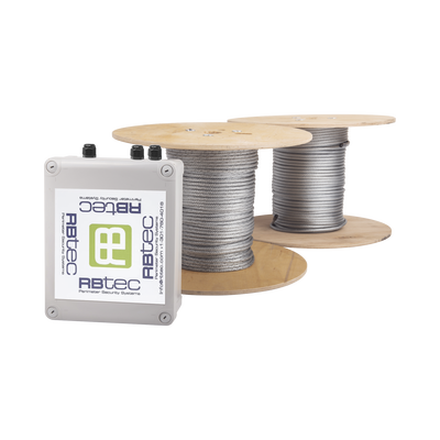 Kit de Cable Sensor Perimetral Para Cercas Ciclonicas IRONCLAD/ 305 METROS / 2 ZONAS; 152 METROS POR ZONA / Sin Falsas Alarmas por Viento / TODO Incluido TARJETA LPU400/ Calibración por Software