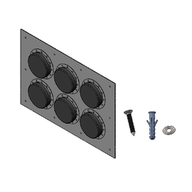 Placa Pasamuro Con Capacidad de 6 Botas de 4