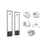 Kit de Arcos EAS para Protección de Ropa, Botellas, con Accesorios RX, TX 8.2 MHz hasta 1.8 m