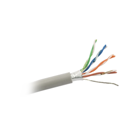 Retazo de 1 mt de Cable Cat5e FTP, ESCUT, UL, CMR, color Gris, para aplicaciones en CCTV y redes de datos. Uso en intemperie.