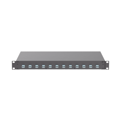 Panel de Distribuidor de Fibra Óptica, Con 12 Conectores LC Duplex (24 Fibras), Para Fibra Multimodo OM3/OM4, 1 UR