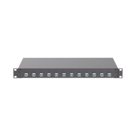 Panel de Distribuidor de Fibra Óptica, Con 12 Conectores LC Duplex (24 Fibras), Para Fibra Multimodo OM3/OM4, 1 UR