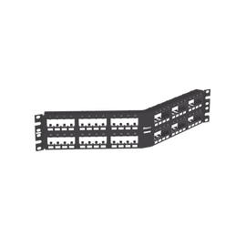Panel de Parcheo Modular Mini-Com (Sin Conectores), Angulado Instalación la Ras, Sin Blindaje, de 48 puertos, 2UR