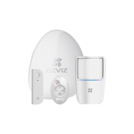 Kit de Alarma Inalambrico / Incluye: 1 Hub, 1 Sensor PIR, 1 Detector de movimiento con acelerómetro y 1 Control Remoto / Monitoreo por aplicación móvil EZVIZ
