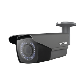 Bala TURBOHD 720p / HÍBRIDA / CLIMAS EXTREMOS /  Lente Varifocal 2.8 a 12 mm / IR Inteligente 40 mts / Exterior IP66