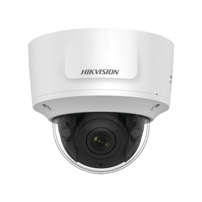 Domo IP 6 Megapixel / Lente Mot. 2.8 a 12 mm / 30 mts IR EXIR / Exterior IP67 / IK10 / WDR 120 dB / PoE / Audio y Alarmas / Videoanaliticos Integrados