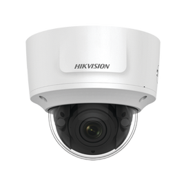 Domo IP 6 Megapixel / Lente Mot. 2.8 a 12 mm / 30 mts IR EXIR / Exterior IP67 / IK10 / WDR 120 dB / PoE / Audio y Alarmas / Videoanaliticos Integrados