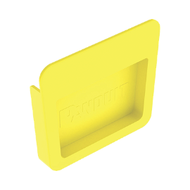 Tapa Final Para Canaletas FiberRunner™ 4x4, de Instalación a Presión, Color Amarillo