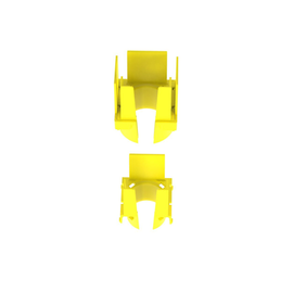 Tapa con 1 Salida a Tubo Corrugado de 1.5in (38mm), Para uso con Canaletas 2X2 FiberRunner™, Color Amarillo