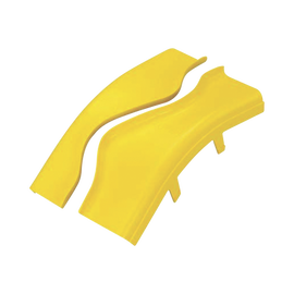 Tapa de Bajada Vertical Exterior de 45º, Para uso con Canaletas 4X4 FiberRunner™, Color Amarillo