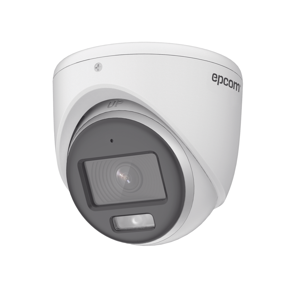 Turret TURBOHD  3K (5MP) / Micrófono Integrado / Lente 2.8 mm / Imagen a color 24/7 / 20 mts Luz Blanca / Exterior IP67 / dWDR / 4 Tecnologías