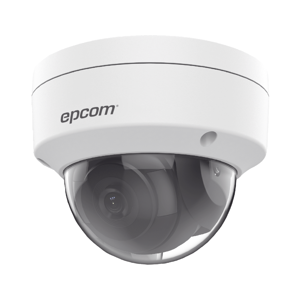 IP Dome 4 Megapixel / 2.8 mm Lens / 40 mts IR EXIR / IP67 / IK10 /  WDR 120 dB / PoE / Video analytics (False Alarm Filter) / Ultra Low Illumination / Audio Input and Output and Alarm