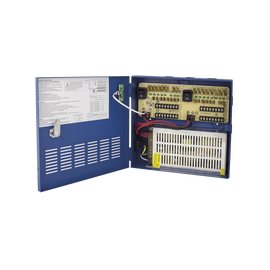 Fuente de poder profesional HEAVY DUTY de 11 - 15 Vcd @ 20 Amper, para 16 cámaras, con voltaje de entrada de: 110-220 Vca