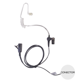 Micrófono - audífono de solapa con tubo acústico transparente para NXPOC-130