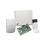 Panel de alarma híbrido de 4 a 8 zonas, soporta zonas inalámbricas, funciones de control de acceso, incluye teclado de leds y detector de movimiento SWANQUAD