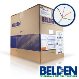CABLE UTP CAT5E BELDEN 1583A 009U1000 FORRO PVC BLANCO CMR 4 PARES 200 MHZ CALIBRE 24AWG 100% COBRE USO INTERIOR IDEAL PARA INSTALACIONES DE SEGURIDAD CCTV, VIDEO, DATOS, REDES ETHERNET BOBINA 1000 PIES 305 METROS