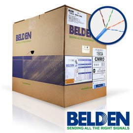 CABLE UTP CAT5E BELDEN 1583A 006U1000 FORRO PVC AZUL CMR 4 PARES 200 MHZ CALIBRE 24AWG 100% COBRE USO INTERIOR IDEAL PARA INSTALACIONES DE SEGURIDAD, CCTV, VIDEO, DATOS, REDES ETHERNET BOBINA 1000 PIES 305 METROS CABLE UTP CAT5E BELDEN 1583A 006U1000 FORRO PVC AZUL CMR 4 PARES 200 MHZ CALIBRE 24AWG 100% COBRE USO INTERIOR IDEAL PARA INSTALACIONES DE SEGURIDAD, CCTV, VIDEO, DATOS, REDES ETHERNET BOBINA 1000 PIES 305 METROS