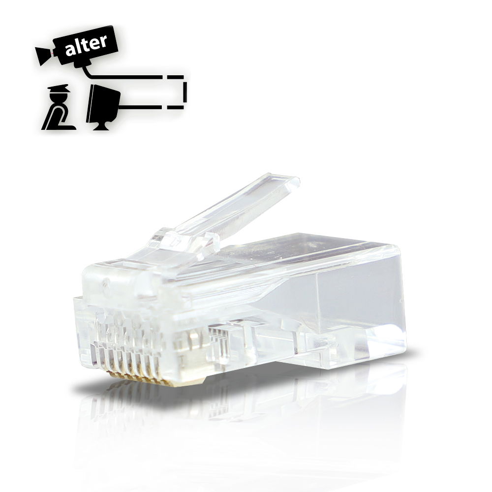 CONECTOR RJ45 PARA CABLE UTP CAT6 ENSON RJ45-CAT6 DE 8 PINES, VELOCIDAD DE HASTA 1000MBPS